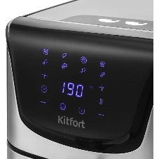 Аэрогриль Kitfort КТ-2232 серебристый, 1700 Вт, 5.4 л, сенсор, 8 программ