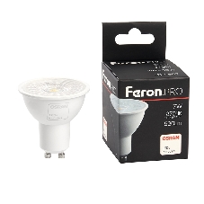 Лампа светодиодная FERON PRO LB-1607 LED 7вт 230в GU10 теплый с линзой 110гр.