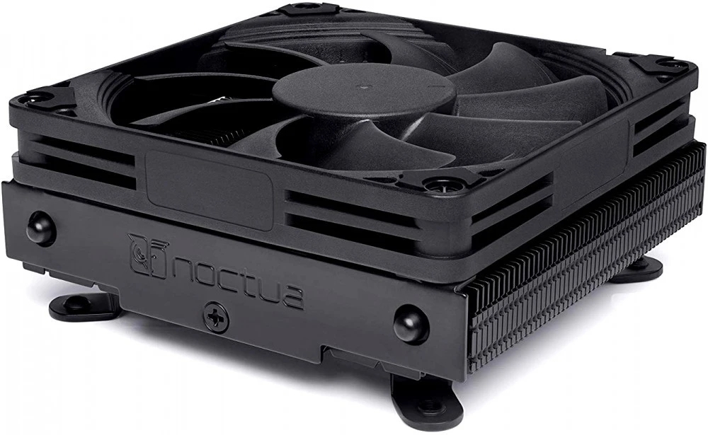 Кулер для процессора Noctua NH-L9i chromax черный, 92 мм, медь, 2500 об/мин, 23.6 дБ, 4 pin PWM, 95 Вт, высота 37 мм