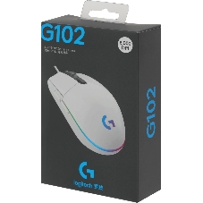 Мышь проводная Logitech G102 LIGHTSYNC белый, 8000 dpi, USB, кнопки - 6