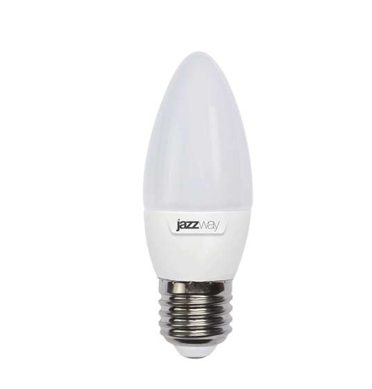 Лампа светодиодная JazzWay PLED-SP C37 9Вт свеча 3000К теплый белый E27 820лм 230В