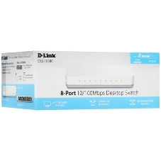 Коммутатор D-Link DES-1008C, 8×100 Мбит/с, неуправляемый