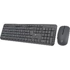 Комплект клавиатура+мышь Oklick S277W беспроводной, USB, 1600 DPI, серый
