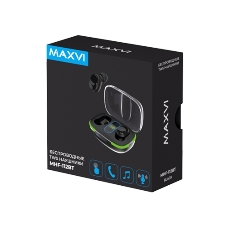 Беспроводные наушники Maxvi MHF-112BT черные TWS\LCD\Sensor\200мАч\5.3\кабель Type-C