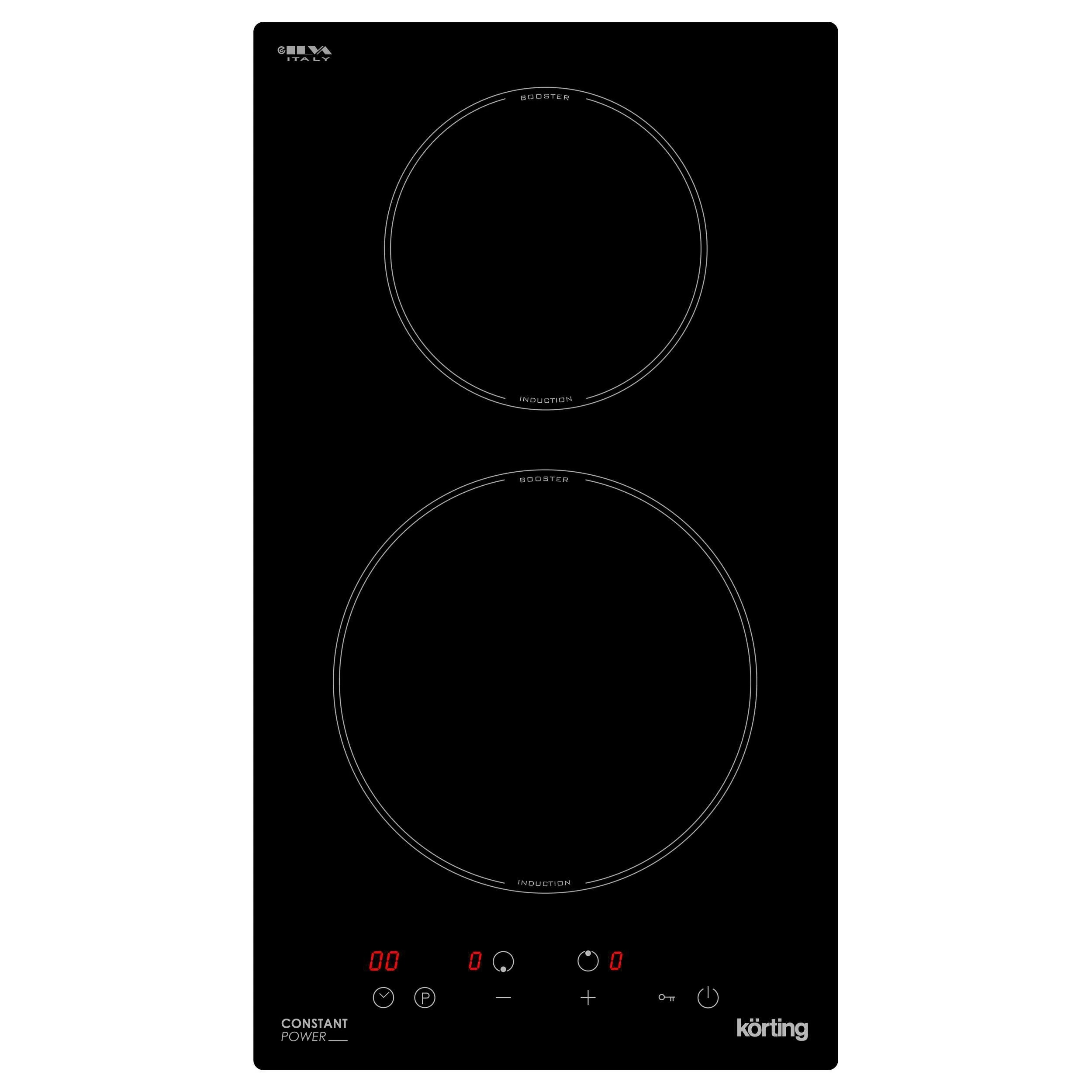 Индукционная варочная поверхность Korting HI 32021 B, 2 конфорки, стеклокерамика, 3600 Вт