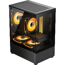 Компьютерный корпус Accord ACC-UE2B TG OFFICE PRO черный без БП mATX 2xUSB2.0 1xUSB3.0 1xUSB3.1 audio