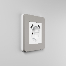 Рамка на 1 пост WERKEL Split (дымчатый/белый, soft-touch) W0013067