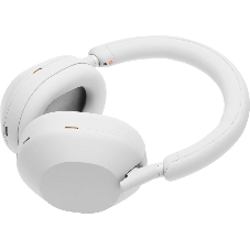Беспроводные/проводные наушники Sony WH-1000XM5 белый, полноразмерные, Bluetooth + проводной, активное шумоподавление, до 30 ч