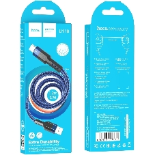 Кабель Hoco U110, USB Type-C (m) - USB (m), 1.2м, MFI, 3A, синий