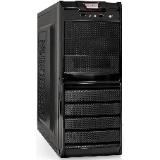 Компьютерный корпус Miditower ExeGate XP-329S-UNS500 (ATX, БП UNS500 с вент. 12см, 2*USB, аудио, черный)
