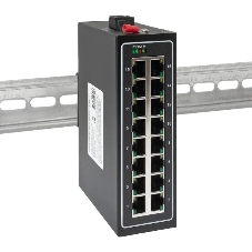 Коммутатор неуправляемый промышленный U-16T 16 портов 10/100Base-T(X) RJ45 монтаж на DIN-рейку TSX EKF TSX-U-16T