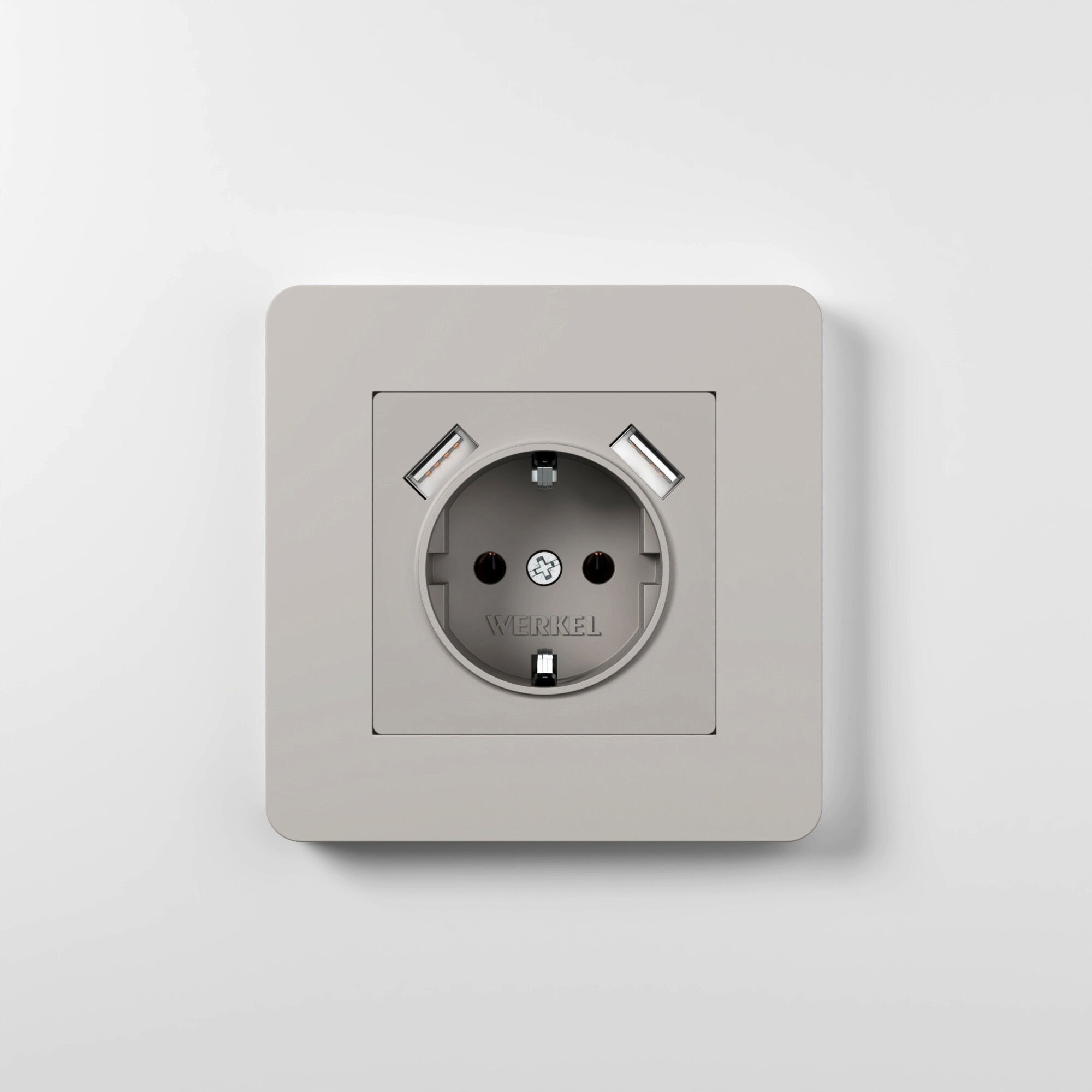 Рамка на 1 пост WERKEL Split (дымчатый/белый, soft-touch) W0013067