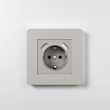 Рамка на 1 пост WERKEL Split (дымчатый/белый, soft-touch) W0013067