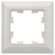 Рамка 1-местная IEK BRITE РУ-1-Бр DECOR белый/белый 3D-форма