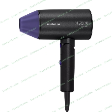 Фен Polaris PHD-2120 TI черный/фиолетовый, 2400 Вт, компактный, ионизация