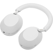 Беспроводные/проводные наушники Sony WH-1000XM5 белый, полноразмерные, Bluetooth + проводной, активное шумоподавление, до 30 ч