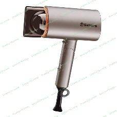 Фен SAKURA SA-4043BR коричневый, 2000 Вт, компактный
