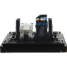 Розетка двойная TV+RJ45 кат.6 IEK FORTE&PIANO FP137 черный
