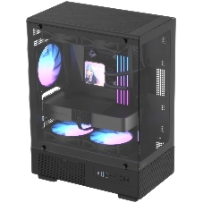 Корпус Formula Crystal Z1CM v2 черный без БП mATX 5x120мм 1xUSB3.0 audio bott PSU