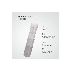 Ирригатор BQ IR002 серый, от аккумулятора, 230 мл, 11 режимов