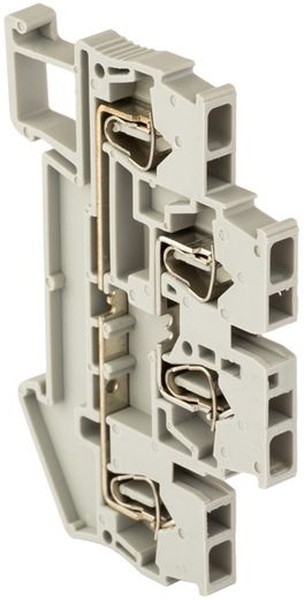 Колодка клеммная JXB-ST-4 32А двойная самозажимная сер. PROxima EKF plc-jxb-st-4-4-2