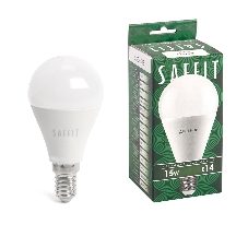 Лампа светодиодная SAFFIT SBG4515 LED 15Вт Е14 дневной матовый шар Лампа светодиодная SAFFIT SBG4515 LED 15Вт Е14 дневной матовый шар
