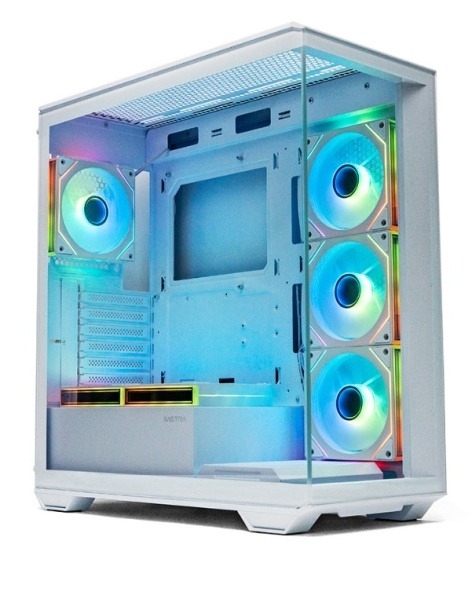 Корпус ATX Xastra Q600 6ARGB-C10-UC White без БП, боковая панель из закалённого стекла, USB 3, USB Type-C