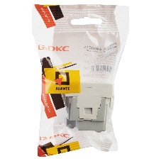 Розетка с крышкой модульная DKC 4400012 2P+E, с з/ш, 