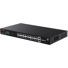 Коммутатор Web smart IP-COM G2228P-24-410W с 26 гигабитными портами и 2 SFP-портоми, PoE 24х30Вт (до 370Вт)