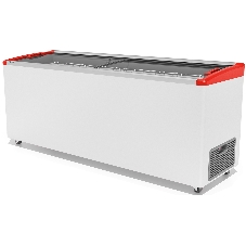 Морозильный ларь FROSTOR GELLAR FG 700 E, белый/красный, 590л, 7 корзин