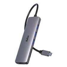 USB-концентратор Netac WF14, USB Type-C, USB/HDMI/MicroSD/SD, USB