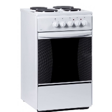 Плита электрическая Flama AE 1401 W белый, конфорок 4 шт, духовка 50 л, 50 см x 85 см x 60 см