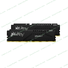 Оперативная память Kingston Fury Beast, DDR5, 16GB (2x8GB), 6000MHz, CL36, DIMM, с радиаторами, RGB, черный