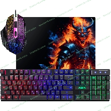 Комплект клавиатура+мышь Defender Alion GS-987 проводной, USB, 2400 DPI, чёрный