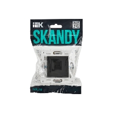 Розетка компьютерная IEK SKANDY SK-K01G графит RJ45 кат.5E SK-K10-1-K53