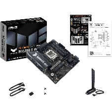 Материнская плата ASUS TUF GAMING B850M-E WIFI, AM5, AMD B850, 4xDDR5, 4xSATA, 3xM.2, 1xPCIe 5.0 x16, 1xPCIe 3.0 x1, 1xHDMI, 2xDP, 1x2.5Gb LAN, Wi-Fi 6E, Bluetooth 5.3, 1xUSB-C 10Gbps, 1xUSB-A 10Gbps, 2xUSB-A 5Gbps, 4xUSB-A 2.0, 3x3.5 мм, 7.1, mATX