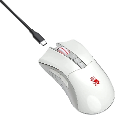 Мышь беспроводная A4Tech Bloody R90 Plus белый, 5000 dpi, радиоканал, USB, кнопки - 8