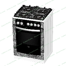 Плита газовая Gefest ПГ 6500-02 0313 черный, конфорок 4 шт, духовка 52 л, 60 см x 85 см x 60 см