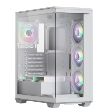 Корпус ATX Xastra Q600 6ARGB-C10-UC White без БП, боковая панель из закалённого стекла, USB 3, USB Type-C