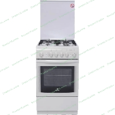 Плита газовая De Luxe 506040.01ГЭ КР белый, конфорок 4 шт, духовка 60 л, 50 см x 85 см x 60 см