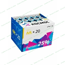 Элемент питания Космос LR6 (AA) 1.5V Alkaline 20BOX