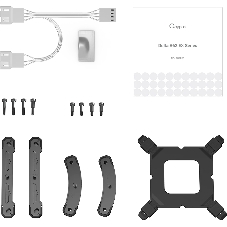 Кулер для процессора CPU Cooler Ocypus Delta A62 EX WH Digital (250W, 4-pin PWM, LED temp., 160mm, Al/Cu, 6x6mm, 2x120mm, 70CFM, 31dBA, 1800RPM, S: 1851/1700/1200/115X, AM5/AM4, white)