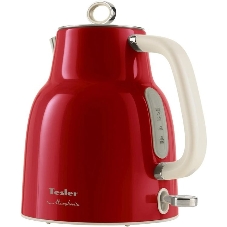 Чайник электрический Tesler KT-1760 красный, 1.7 л, 2200 Вт, скрытый нагревательный элемент