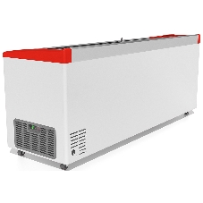 Морозильный ларь FROSTOR GELLAR FG 700 E, белый/красный, 590л, 7 корзин