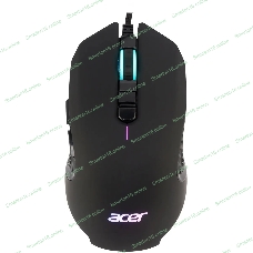 Мышь проводная Acer OMW160 черный, 6400 dpi, USB, кнопки - 8