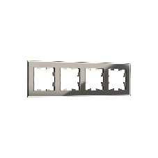 Рамка 4-местная IEK BRITE РУ-4-2-БрД (BR-M42-G-K30) стекло дымчатый