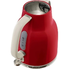 Чайник электрический Tesler KT-1760 красный, 1.7 л, 2200 Вт, скрытый нагревательный элемент