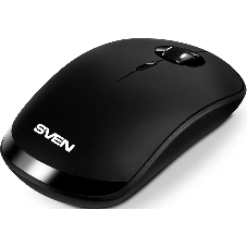 Мышь беспроводная SVEN RX-570SW черный, 1600 dpi, радиоканал, Bluetooth, USB, кнопки - 4