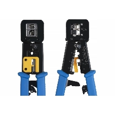 Инструмент обжимной Cabeus HT-376Z для коннекторов быстрой установки RJ-45 (8р8с), RJ-11/12 (6р6с, 6р4с, 6р2с), профессиональный, с храповым механизмом