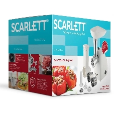 Мясорубка электрическая Scarlett SC-MG45M20 белый, 1800 Вт, 2.0 кг/мин, реверс, защита от перегрузки, насадки - 6